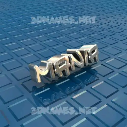 mania in Blue Bling style - 3D name wallpaper