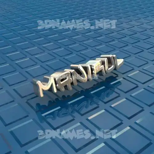 manirul in Blue Bling style - 3D name wallpaper
