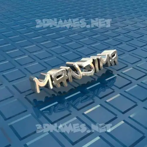 manjima in Blue Bling style - 3D name wallpaper