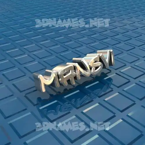 mansvi in Blue Bling style - 3D name wallpaper