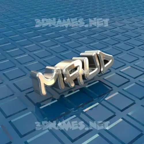 maud in Blue Bling style - 3D name wallpaper