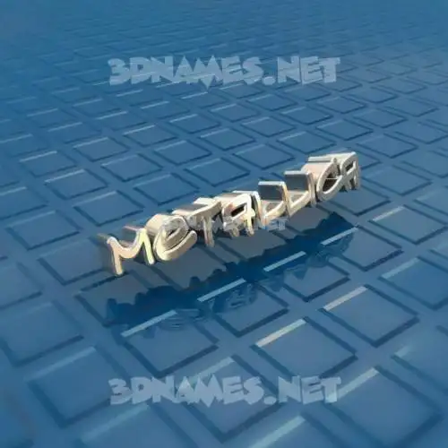 metallica in Blue Bling style - 3D name wallpaper