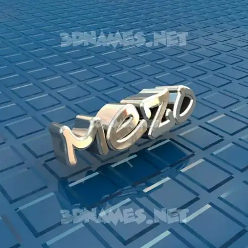 mezo in Blue Bling style - 3D name wallpaper mezo in Blue Bling style - 3D name wallpaper