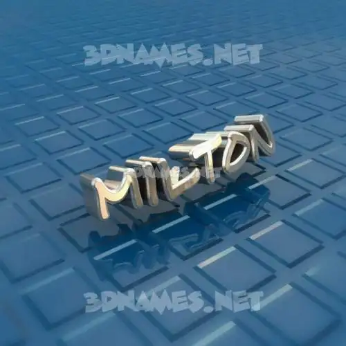 milton in Blue Bling style - 3D name wallpaper