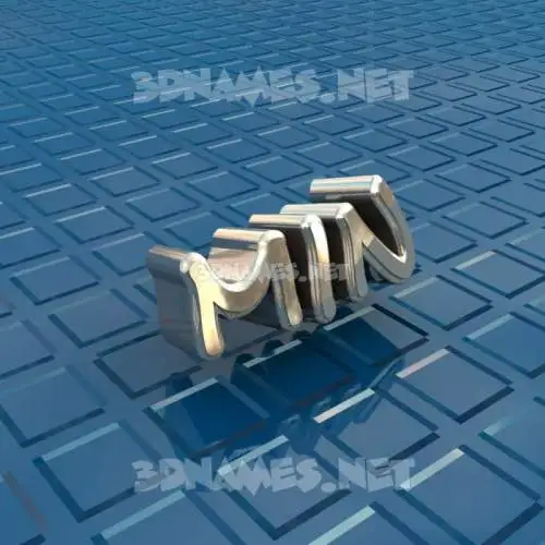 min in Blue Bling style - 3D name wallpaper