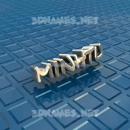 minhtu in Blue Bling style - 3D name wallpaper
