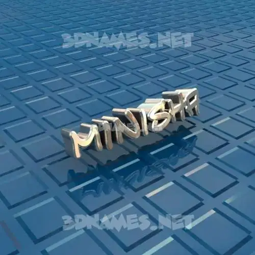 minisha in Blue Bling style - 3D name wallpaper