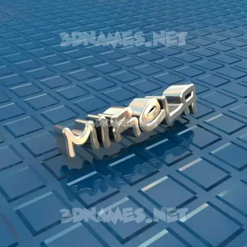 mirela in Blue Bling style - 3D name wallpaper