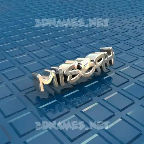 misbah in Blue Bling style - 3D name wallpaper