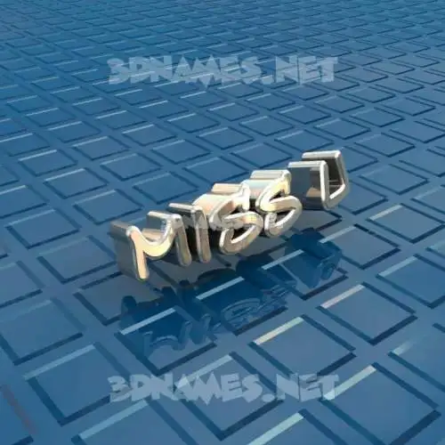 miss u in Blue Bling style - 3D name wallpaper