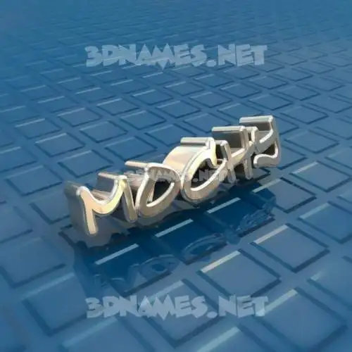 mochy in Blue Bling style - 3D name wallpaper