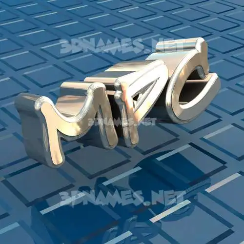 mpc in Blue Bling style - 3D name wallpaper