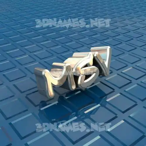 msv in Blue Bling style - 3D name wallpaper
