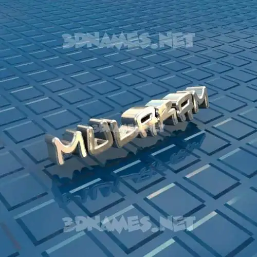 mularam in Blue Bling style - 3D name wallpaper
