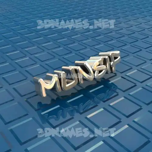 munsif in Blue Bling style - 3D name wallpaper