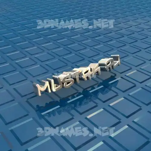mustak ali in Blue Bling style - 3D name wallpaper