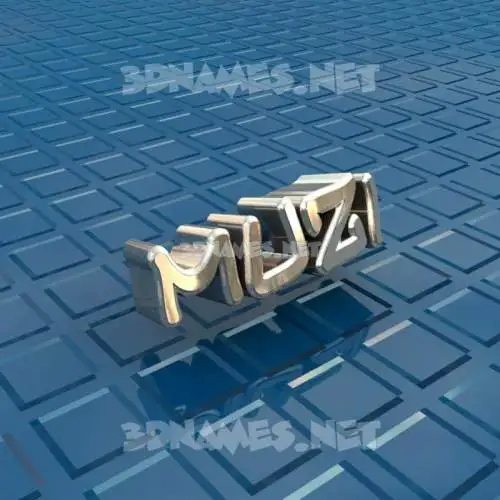 muzi in Blue Bling style - 3D name wallpaper
