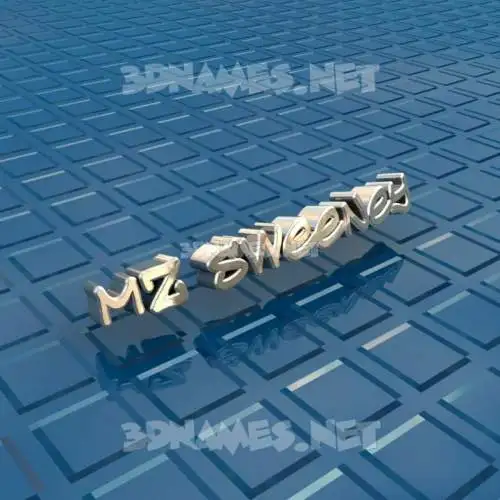 mz sweeney in Blue Bling style - 3D name wallpaper