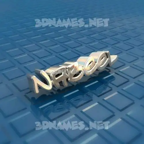 nabeel in Blue Bling style - 3D name wallpaper