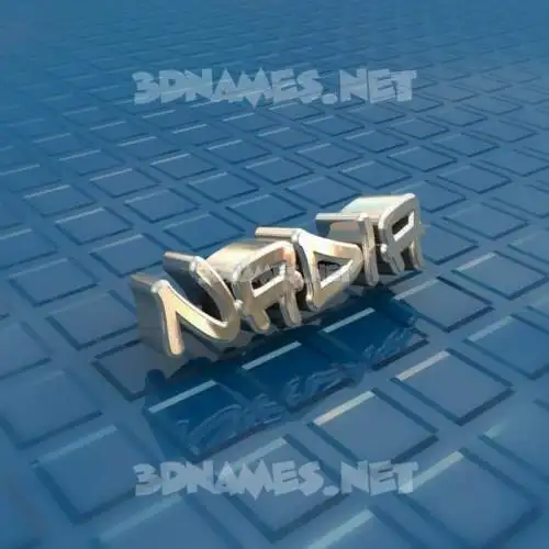 nadia in Blue Bling style - 3D name wallpaper