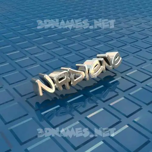 nadiene in Blue Bling style - 3D name wallpaper