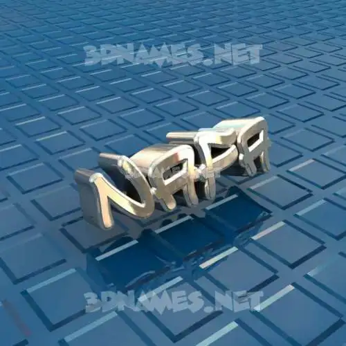 nafa in Blue Bling style - 3D name wallpaper