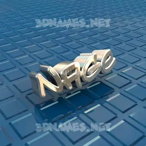 nage in Blue Bling style - 3D name wallpaper