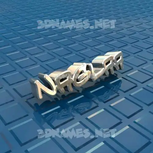 naglaa in Blue Bling style - 3D name wallpaper