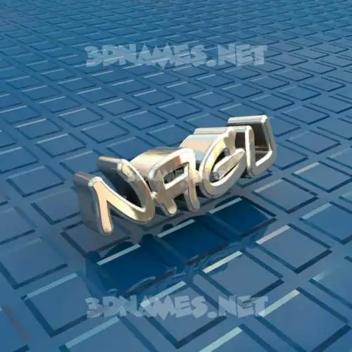 nagu in Blue Bling style - 3D name wallpaper