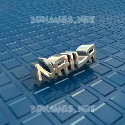 naila in Blue Bling style - 3D name wallpaper