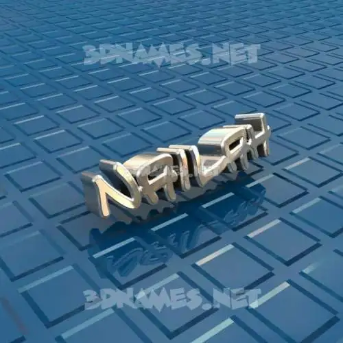 nailah in Blue Bling style - 3D name wallpaper