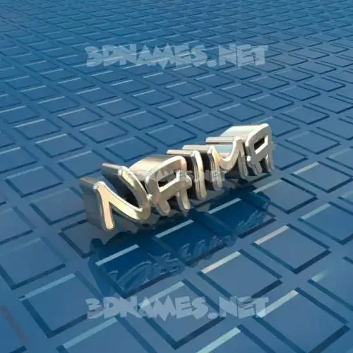 naima in Blue Bling style - 3D name wallpaper