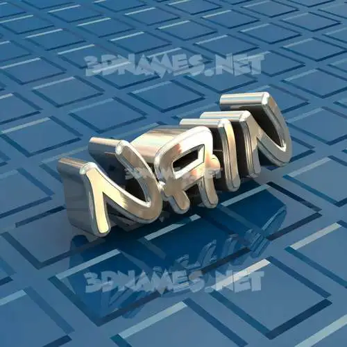 nain in Blue Bling style - 3D name wallpaper