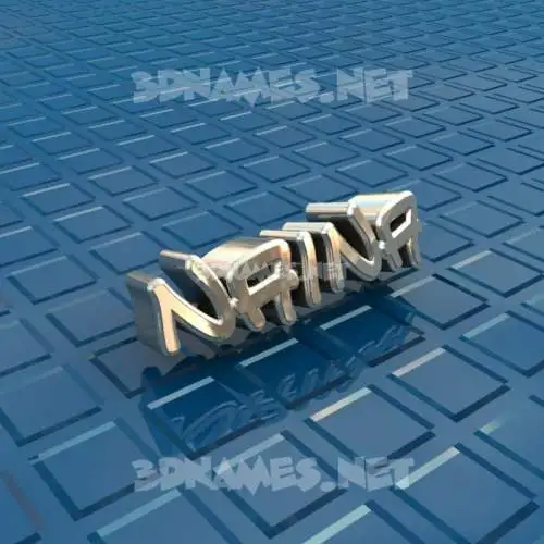 naina in Blue Bling style - 3D name wallpaper