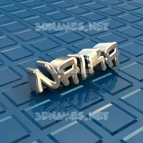 naira in Blue Bling style - 3D name wallpaper