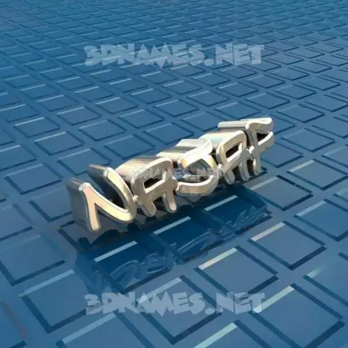 najaf in Blue Bling style - 3D name wallpaper