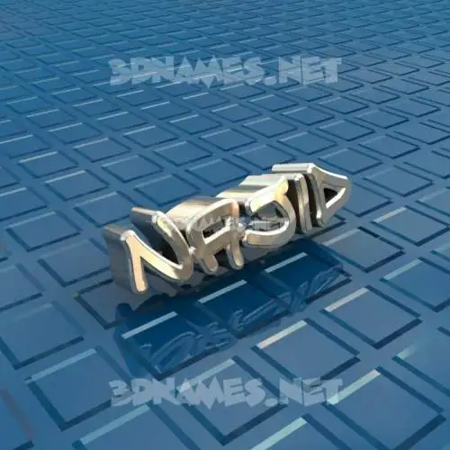 najid in Blue Bling style - 3D name wallpaper