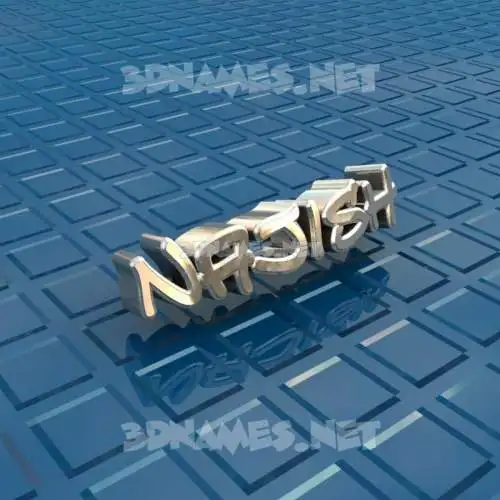najish in Blue Bling style - 3D name wallpaper