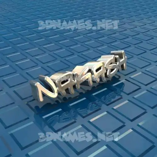 nakash in Blue Bling style - 3D name wallpaper