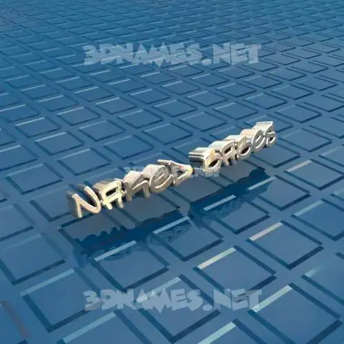 naked babes in Blue Bling style - 3D name wallpaper