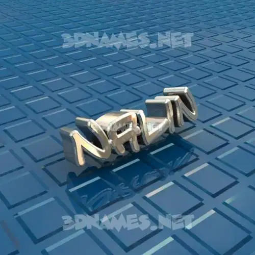 nalin in Blue Bling style - 3D name wallpaper