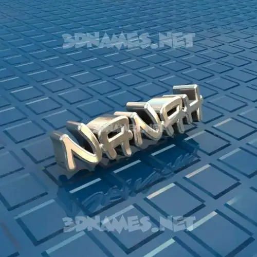 nanah in Blue Bling style - 3D name wallpaper