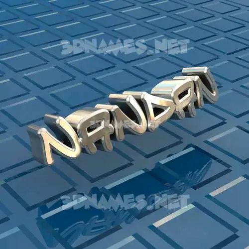 nandan in Blue Bling style - 3D name wallpaper