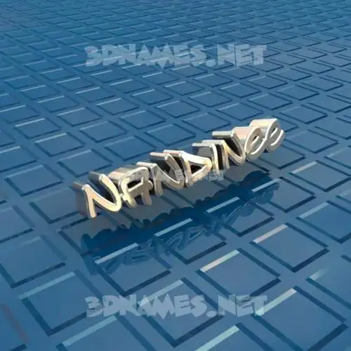 nandinee in Blue Bling style - 3D name wallpaper