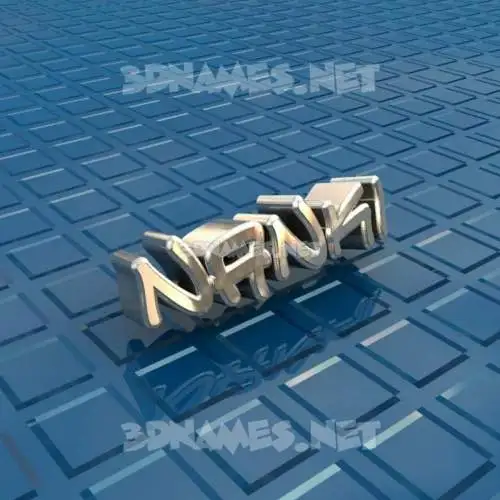 nanki in Blue Bling style - 3D name wallpaper