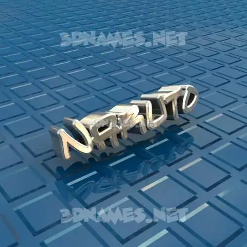 naruto in Blue Bling style - 3D name wallpaper