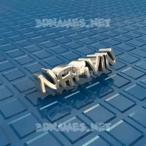narvin in Blue Bling style - 3D name wallpaper