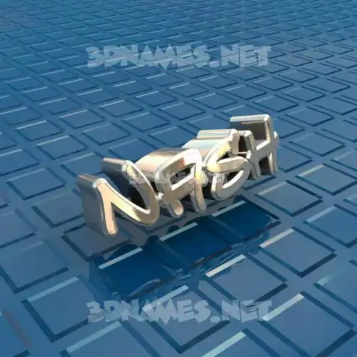 nash in Blue Bling style - 3D name wallpaper