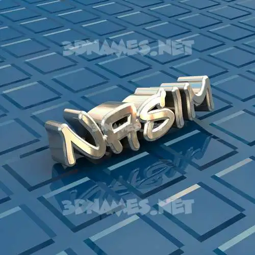 nasim in Blue Bling style - 3D name wallpaper
