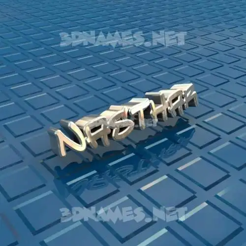 nasthar in Blue Bling style - 3D name wallpaper